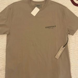 Essentials Fear of God T-shirt in Tan (String) size S